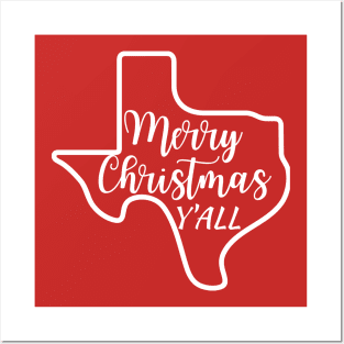 Texas, Merry Christmas y'all, Posters and Art